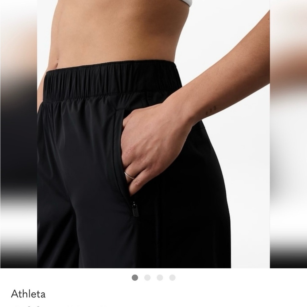 ATHLETA Brand New With Tags Black Rise Track Pants Size XS - Picture 3 of 6